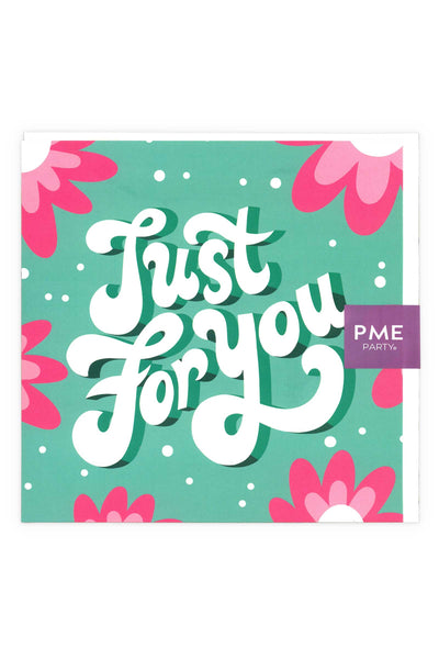 'Just For You' Green Greeting Card Greeting & Note Cards PME 