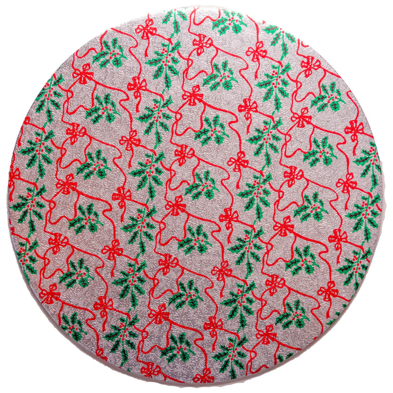 Christmas Round Cake Cards - Festive Designs (Double Thick/10 Inch) - SimplyCakeCraft