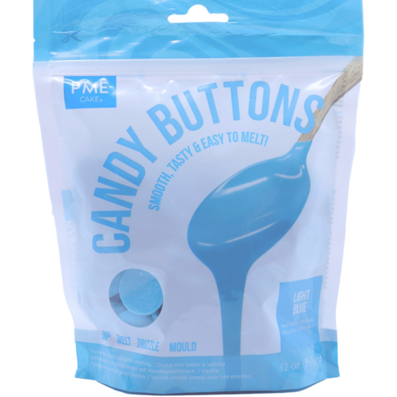 Candy Buttons - Light Blue (284g/10 oz) - SimplyCakeCraft