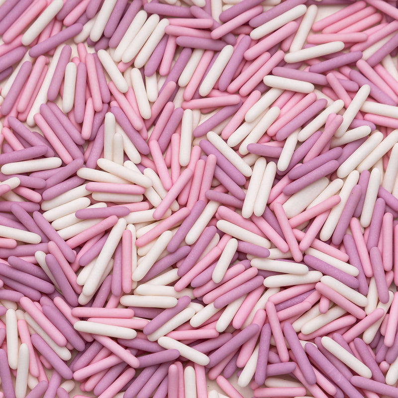 Matt Rods - Pink, White & Lilac (Valentines Mix) Sprinkles Sprinkly 