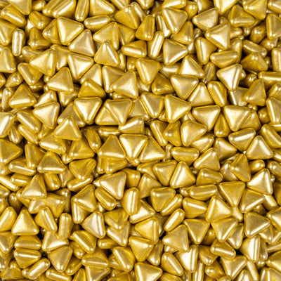 Metallic Shapes - Gold Triangles Sprinkles Sprinkly 