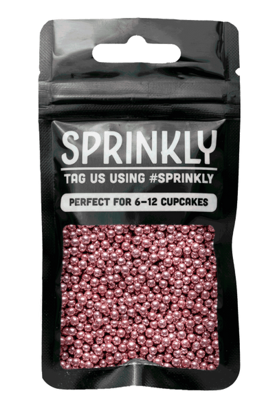 Metallic Pearls - Pink 4mm - SimplyCakeCraft
