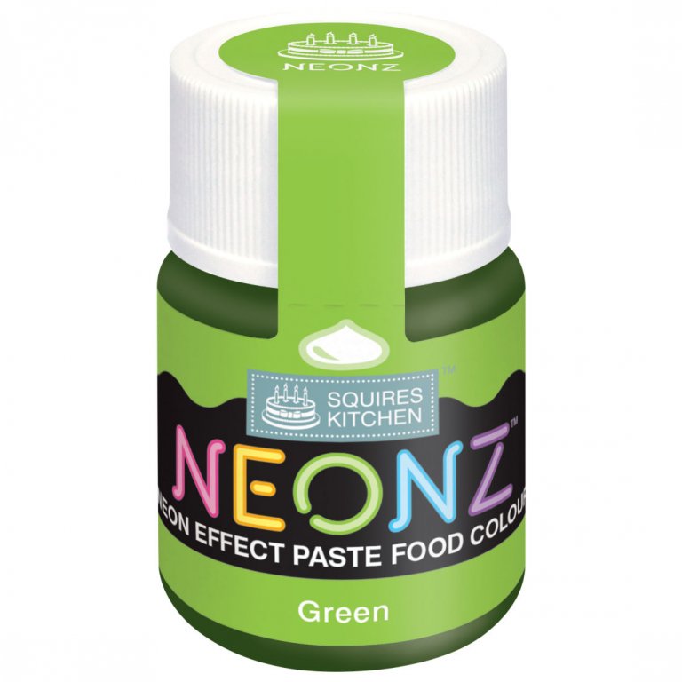 Green Neonz Food Colour Paste By Squires Kitchen - SimplyCakeCraft