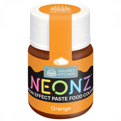 Orange Neonz Food Colour Paste By Squires Kitchen - SimplyCakeCraft