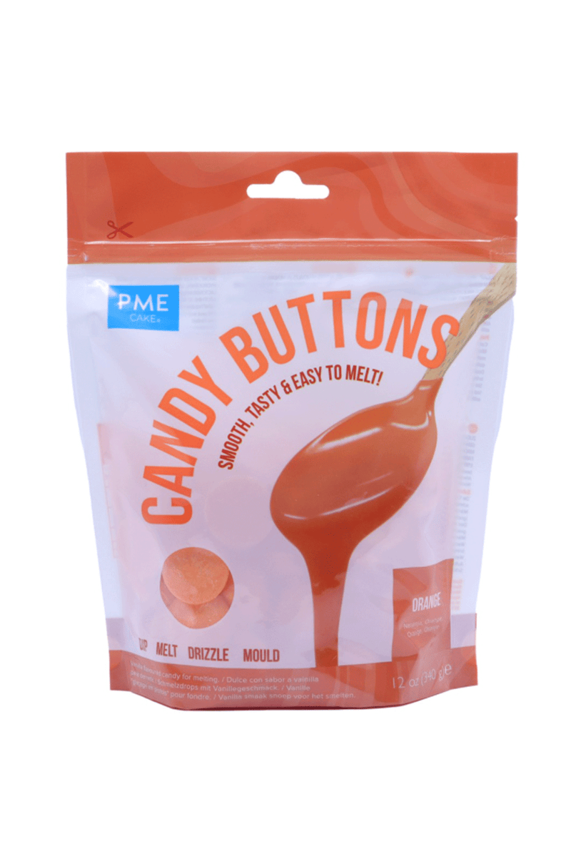 Candy Buttons - Orange (284g/10 oz) - SimplyCakeCraft