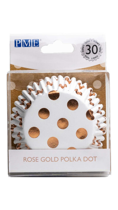 PME - Cupcake Cases - Polka Dot (Met. Rose Gold) - 30 Pack Cupcake Cases PME 