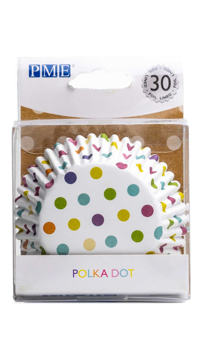 PME - Cupcake Cases - Polka Dot (Multi-Colour) - 30 Pack Cupcake Cases PME 
