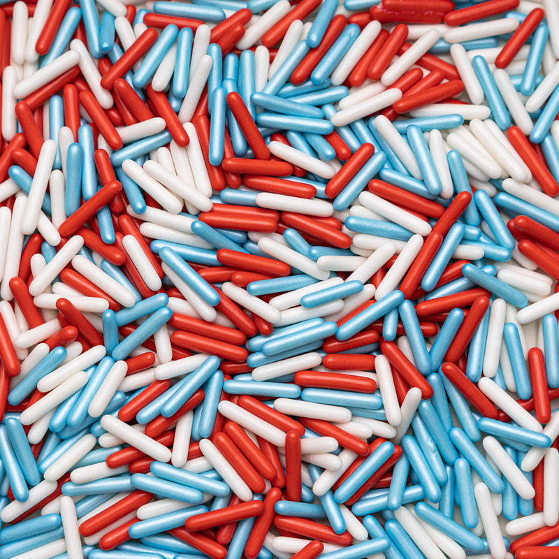 Polished Rods - Red, White & Blue Sprinkles Sprinkly 