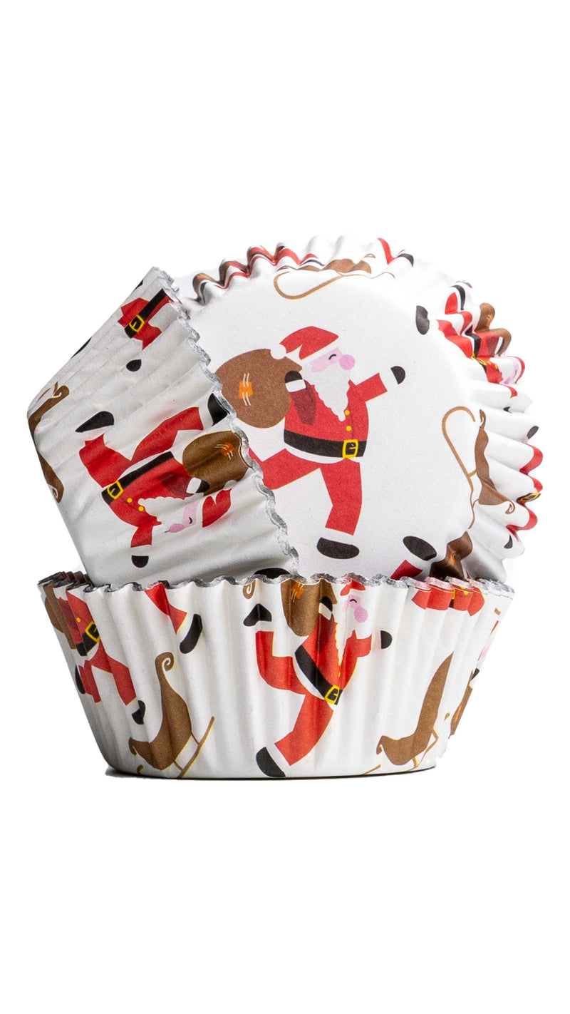 PME - Cupcake Cases - Christmas Santa & Sleigh - 30 Pack - SimplyCakeCraft