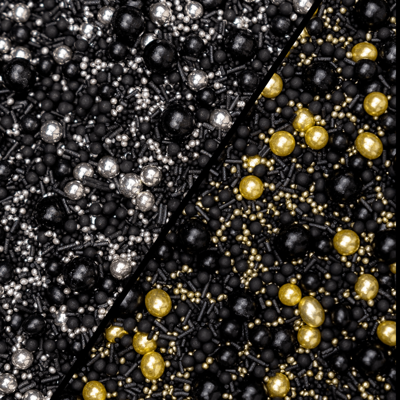Sprinkle Blend - Black Hole (Silver or Gold) Sprinkles Sprinkly 