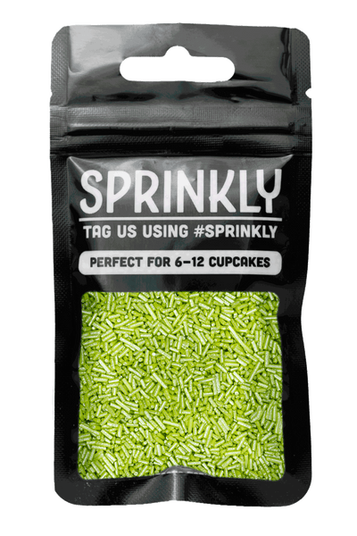 Glimmer Strands Lime Green Cake Sprinkles - SimplyCakeCraft