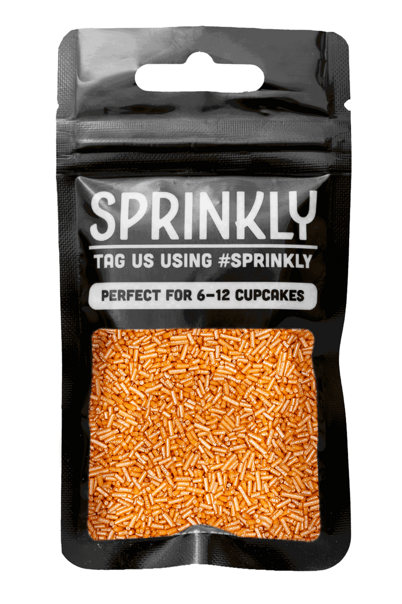 Orange Glimmer Strands - Cake Sprinkles - SimplyCakeCraft