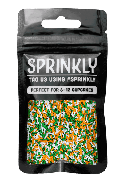 Sugar Strands - Orange, Dark Green & White (St Patricks/Irish ) - SimplyCakeCraft
