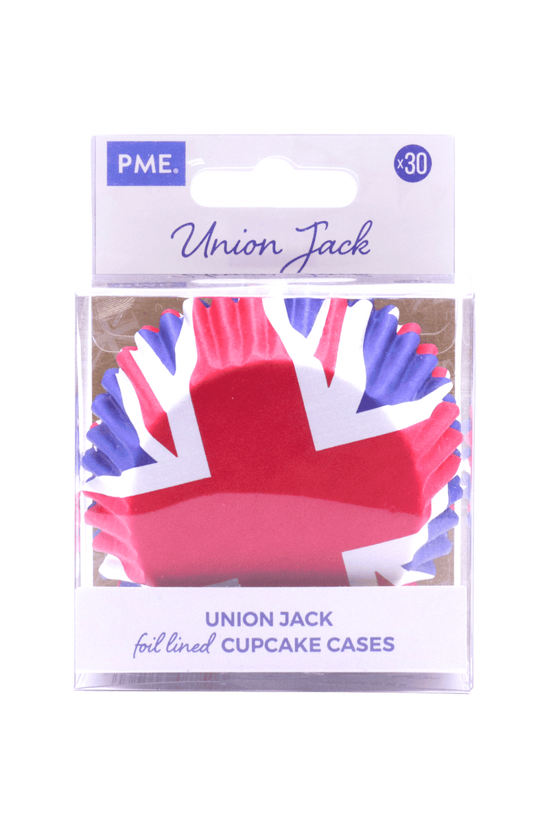 PME - Foil Lined Cupcake Cases - Union Jack Flag - 30 Pack