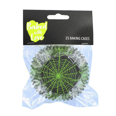 Halloween Spider Web Baking Cases Foil Lined - SimplyCakeCraft