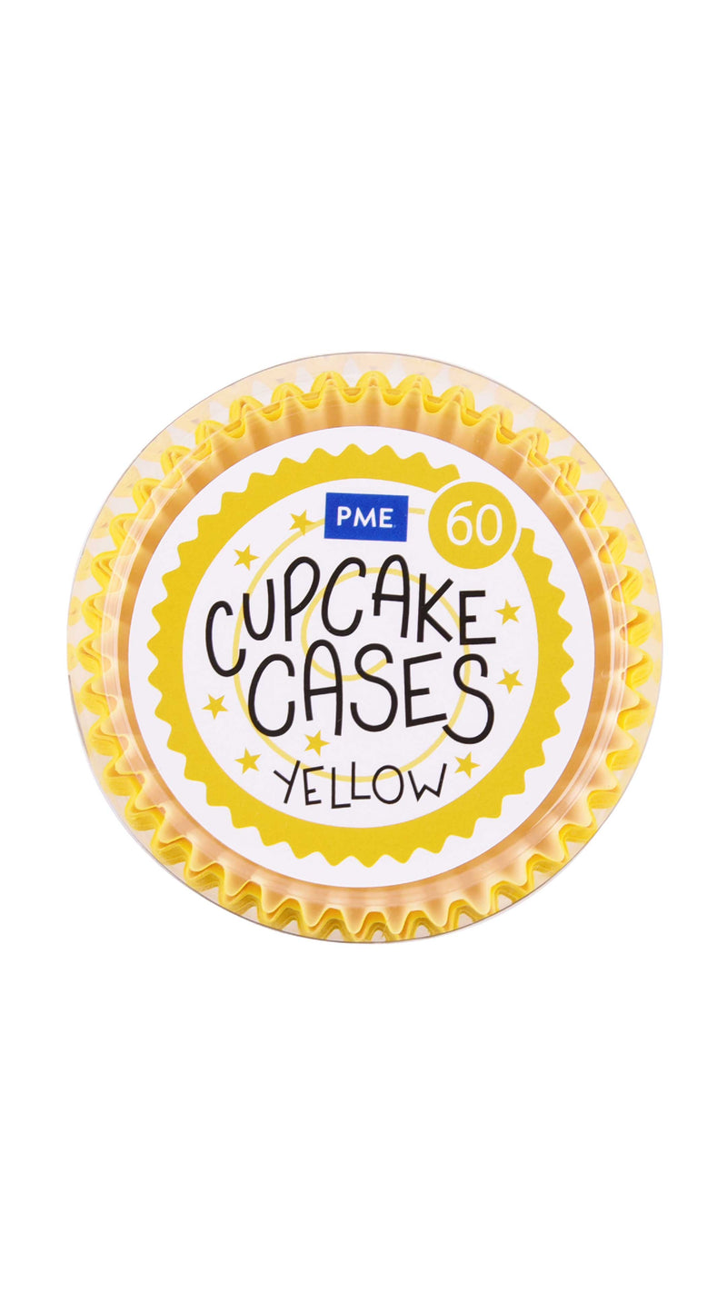 PME - Cupcake Cases - Yellow - 60 Pack - SimplyCakeCraft