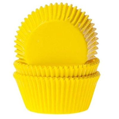 50 Yellow Cupcake Baking Cases - SimplyCakeCraft